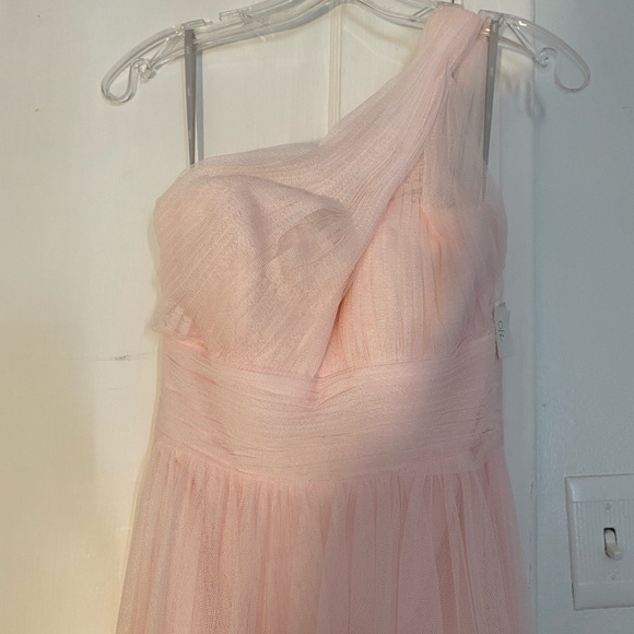 Nordstrom Baby Pink Tulle One Shoulder Maxi Dress - Picture 4 of 6